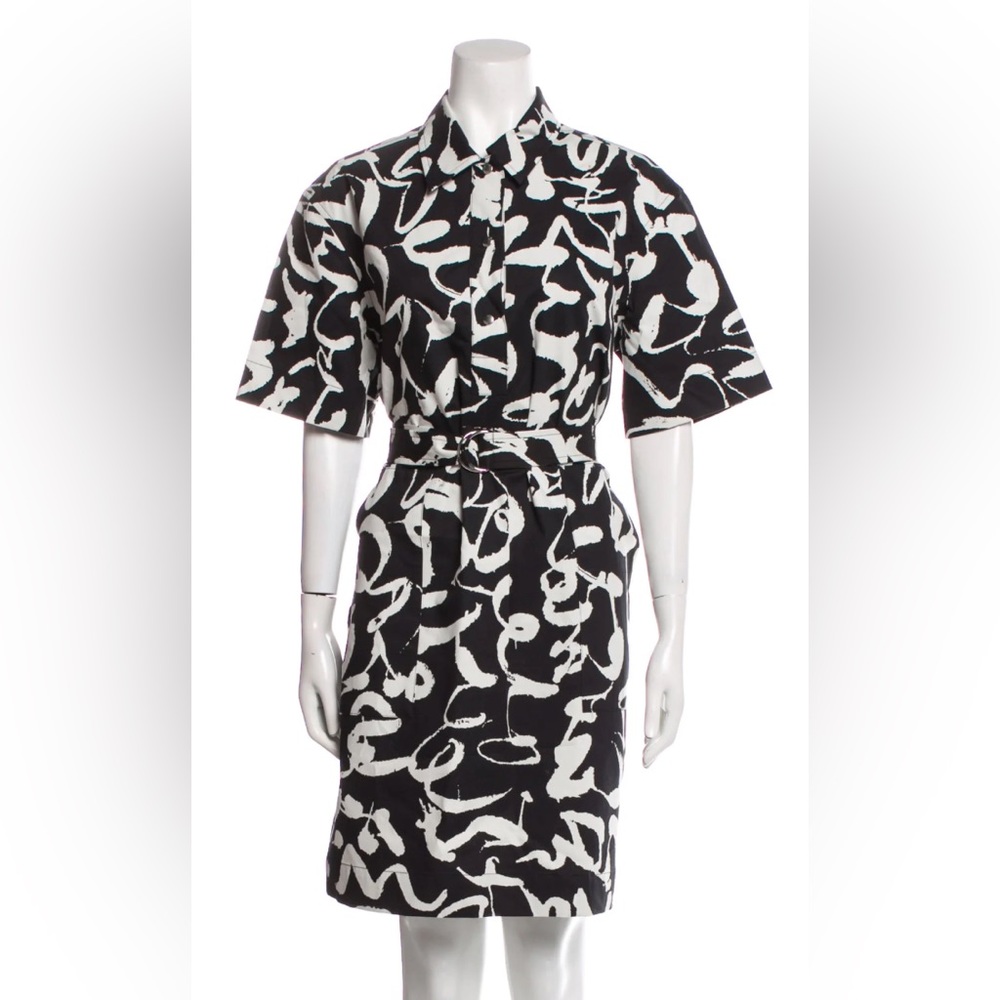 Marimekko Graphic Print Shirt-Dress, 40 BNWT
